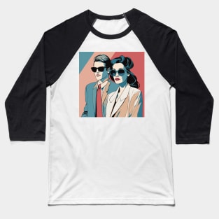 Trendy Duo Eyewear Fashionable Sunglass Squad Pop Art Deco Baseball T-Shirt